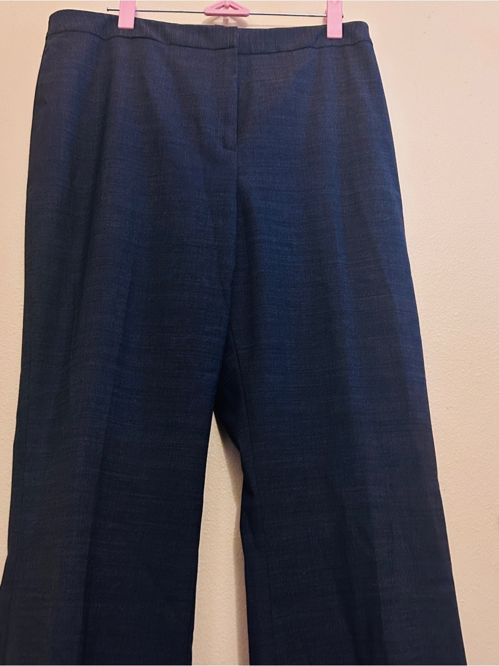 Alex Marie Deep Navy Wide-Leg Dress Pants